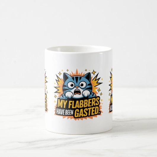 私の燃え殻は猫のママとおもしろいパパにガス化された コーヒーマグカップ (中央)