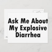 私の爆発的な下痢について聞いて ポストカード (正面/裏面)