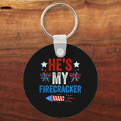 私の爆竹7月のカップルの彼と彼女の4th キーホルダー (正面)