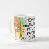 私の爪でコーヒーを中断お気に入りのする コーヒーマグカップ (正面左)