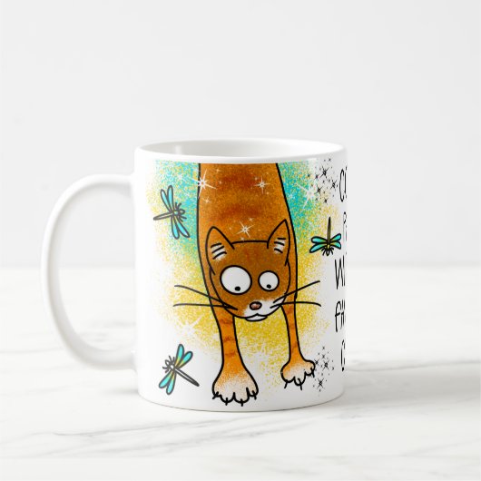 私の爪でコーヒーを中断お気に入りのする コーヒーマグカップ (左)