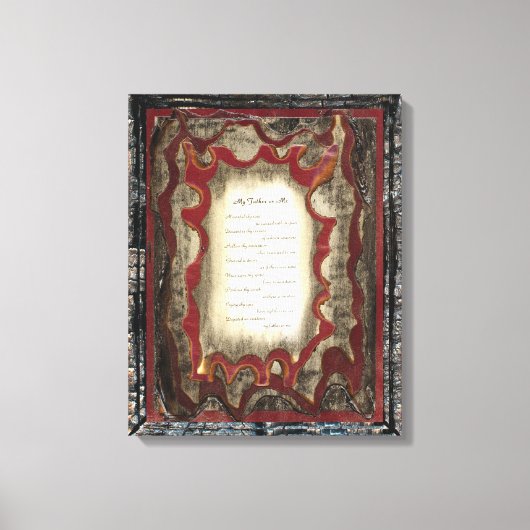 私の父か私 キャンバスプリント (正面)