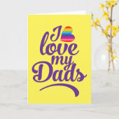 私の父たちを愛してる - LGBTQ 父の日プライド カード (黄色い花)