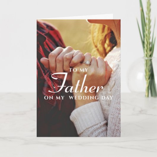 私の父には、ミニマシンプルリストのカー結婚ド カード (正面)