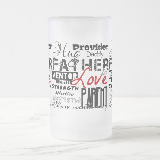 私の父のマグ フロストグラスビールジョッキ (中央)