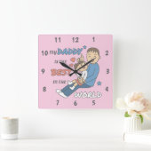 私の父は最高の可愛い父親の日だ スクエア壁時計 (ホーム)