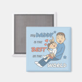 私の父は最高の可愛い父親の日だ マグネット (正面/裏面)