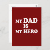 私の父は私のヒーローだ ポストカード (正面/裏面)