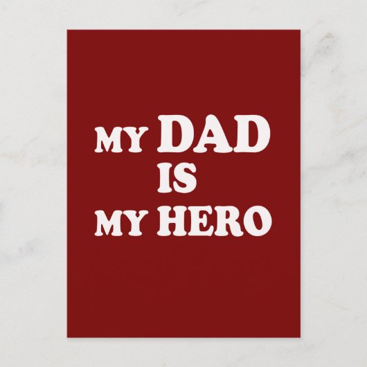 私の父は私のヒーローだ ポストカード (正面)