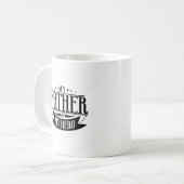 私の父は私のヒーロータイポグラフィマグ コーヒーマグカップ (正面左)