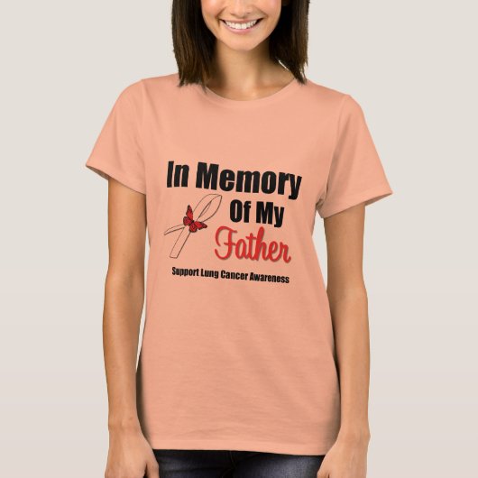 私の父を思い出す肺がん Tシャツ (正面)