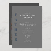 私の父、私のスーパーヒーロー父の日ブランチ 招待状 (正面/裏面)