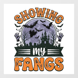 私の牙を見せて ヴィンテージ ハロウィン ヴァンパイア Tシャツ_1 ウィンドウサイン