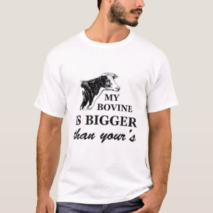 私の牛はあなたの牛より大きい Tシャツ