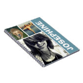 私の物お気に入りのの青い写真のコラージュのジャーナル ノートブック (右側)