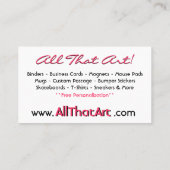 "私の物が"抽象芸術のハートの名刺あって下さい 名刺 (裏面)