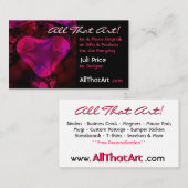 "私の物が"抽象芸術のハートの名刺あって下さい 名刺 (正面/裏面)