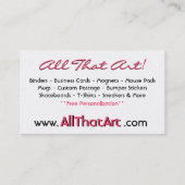 "私の物が"抽象芸術のハートの名刺あって下さい 名刺 (裏面)