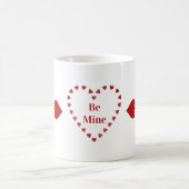 私の物だ!ハートキューピッドアローイニシャルコーヒーカップ コーヒーマグカップ (中央)