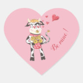 私の物だ!バレンタインデーのピンクのハートシール ハートシール (正面)