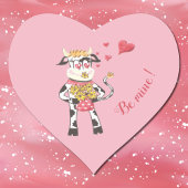 私の物だ!バレンタインデーのピンクのハートシール ハートシール