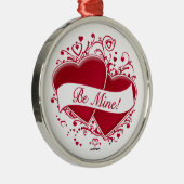 私の物だ！赤いハート メタルオーナメント (右)