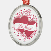 私の物だ！赤いハート メタルオーナメント (左)