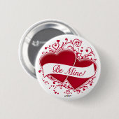 私の物だ！赤いハート 缶バッジ (正面&裏面)
