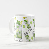 私の物にジントニックをクラシックで白いマグして下さい コーヒーマグカップ (正面左)