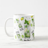私の物にジントニックをクラシックで白いマグして下さい コーヒーマグカップ (左)