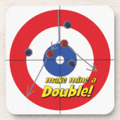 "私の物に倍"のCurlerのコースターして下さい- (赤) コースター (正面)