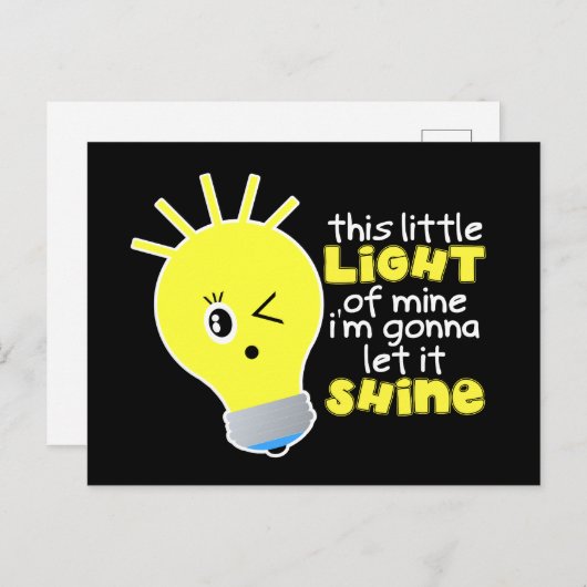 私の物のこの小さいライト黒の郵便はがき 案内ポストカード (正面/裏面)