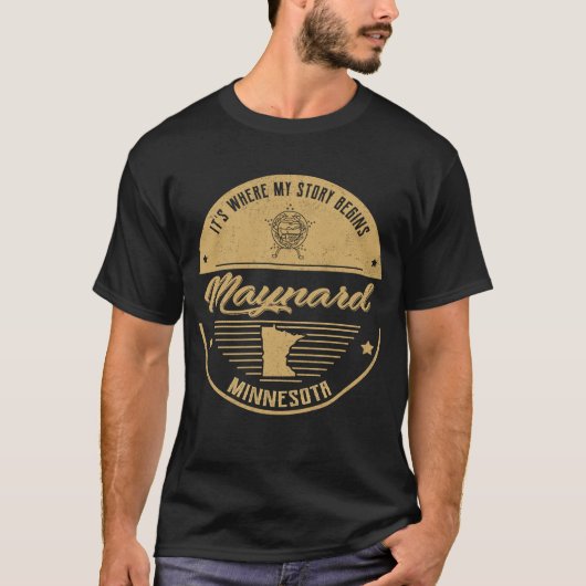 私の物語はミネソタ州メイナードから始まる Tシャツ (正面)
