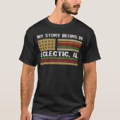 私の物語はECLECTIC ALで始まる Tシャツ (正面)