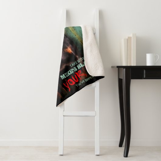 私の物、あなたの人生:ドベルマン犬と骨 – おもしろい シェルパブランケット (インサイチュ)