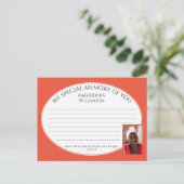 私の特別な思い出YOU写真の弔意カード ポストカード (スタンド正面)