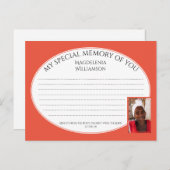 私の特別な思い出YOU写真の弔意カード ポストカード (正面/裏面)