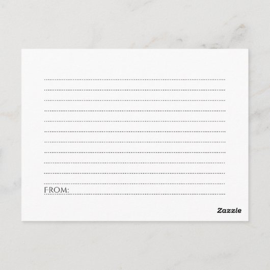 私の特別な思い出YOU写真の弔意カード ポストカード (裏面)