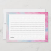 私の特別な思い出YOU写真の弔意カード 招待状 (裏面)