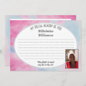 私の特別な思い出YOU写真の弔意カード 招待状 (正面/裏面)