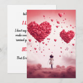 私の特別な日: 伝えたいこと - バレンタインカード シーズンカード (正面/裏面)