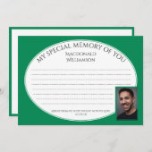 私の特別な記憶 | フォト | 弔意カード 招待状 (正面/裏面)