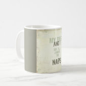 私の犬および私は昼寝のマグについて完全にあります コーヒーマグカップ (正面左)