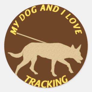 私の犬および私は追跡することを愛します ラウンドシール