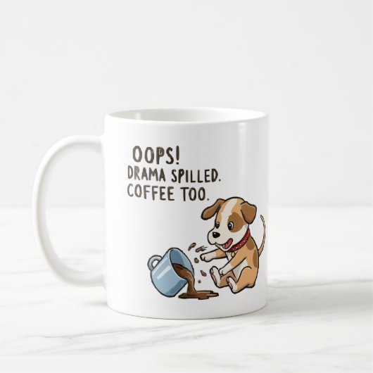 私の犬があなたを嫌っているマグカップ コーヒーマグカップ (左)