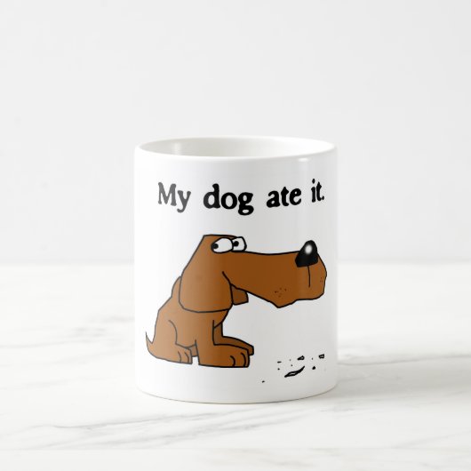 "私の犬それを"はマグ食べました コーヒーマグカップ (中央)