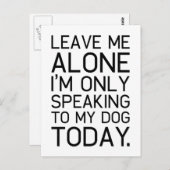 私の犬だけが理解している。 ポストカード (正面/裏面)