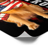 私の犬でさえゴールデンレトリバーはトランプが大好おもしろいき ポスター (角)