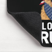 私の犬でさえトランプ米国国旗のバンダナが大好き マウスパッド (コーナー)