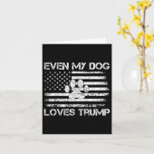 私の犬でさえ、トランプ米国国旗の選挙トランプ蘇大好き カード (黄色い花)